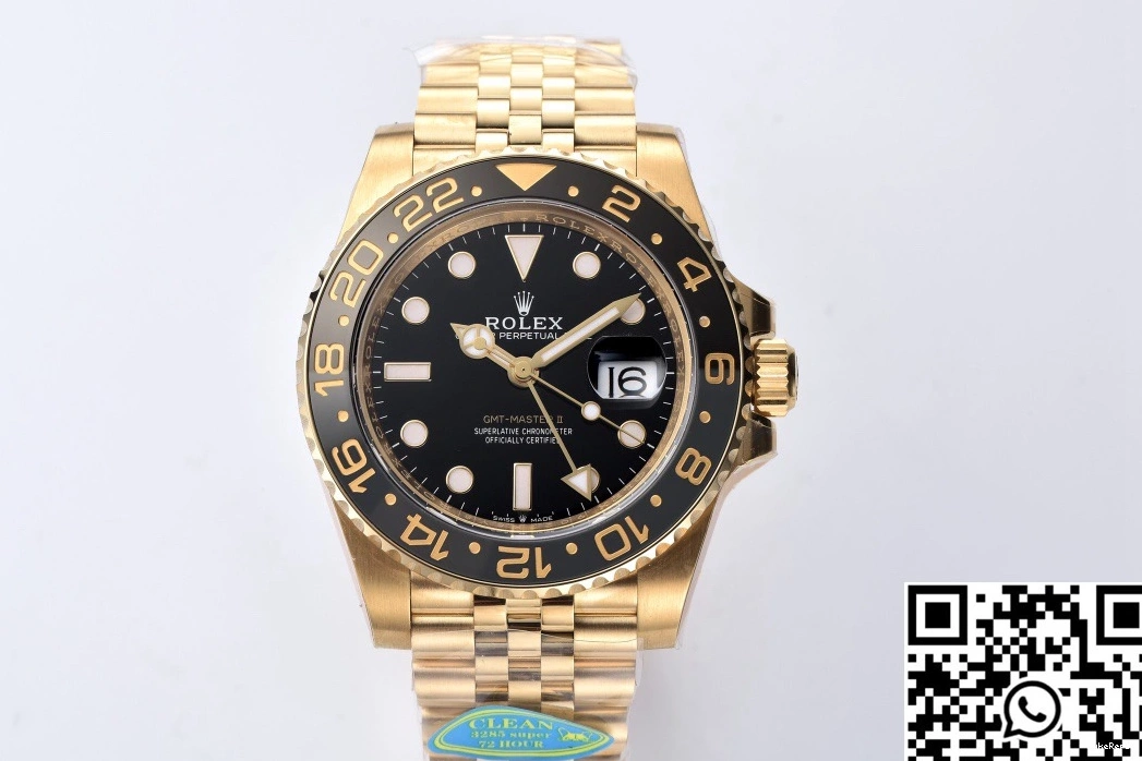 Factory Black Master Gold GMT Clean M126710BLRO-0001 Dial II Rolex Case 0328